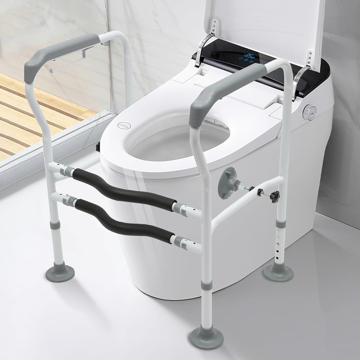 No-Tool Toilet Assist Rail