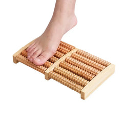 5 Row Wooden Foot Shiatsu Roller Foot Care Massager Massager Roller Heath Therapy Acupressure Relax Massage Pain Stress Relief