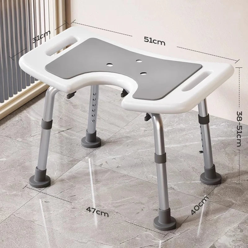 Telescopic Shower Stool Portable Elderly Medical Metal Disabled Bathroom Chair Small Space Saving Cabeceros Bathroom Furniture