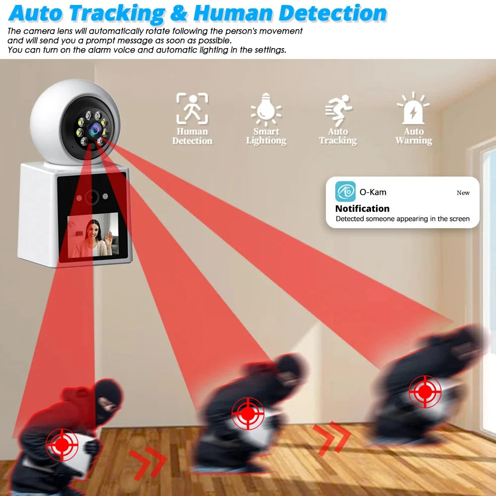 Video-Call WIFI Surveillance Camera 10MP Dual Lens Wireless 360 Security Wi-Fi Cameras 2-Way Audio&Video Smart Home Baby Monitor