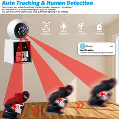 Video-Call WIFI Surveillance Camera 10MP Dual Lens Wireless 360 Security Wi-Fi Cameras 2-Way Audio&Video Smart Home Baby Monitor