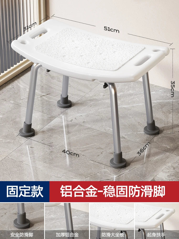 Telescopic Shower Stool Portable Elderly Medical Metal Disabled Bathroom Chair Small Space Saving Cabeceros Bathroom Furniture