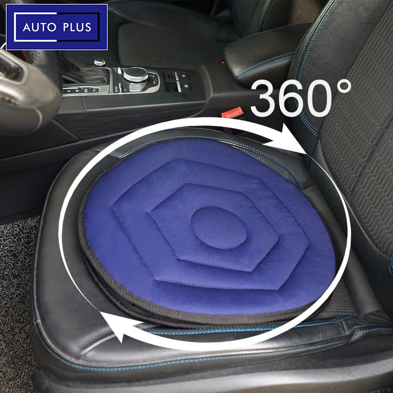 AUTO PLUS Portable Lightweight Swivel Seat Cushion For Adults, Seniors, and Elderly, Rotating Cushioned Seat