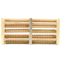 5 Row Wooden Foot Shiatsu Roller Foot Care Massager Massager Roller Heath Therapy Acupressure Relax Massage Pain Stress Relief
