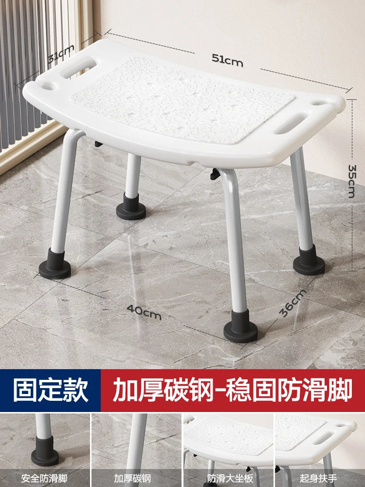 Telescopic Shower Stool Portable Elderly Medical Metal Disabled Bathroom Chair Small Space Saving Cabeceros Bathroom Furniture