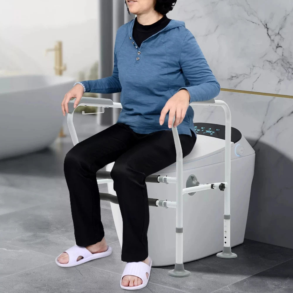 No-Tool Toilet Assist Rail