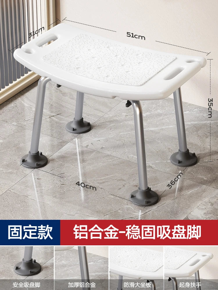 Telescopic Shower Stool Portable Elderly Medical Metal Disabled Bathroom Chair Small Space Saving Cabeceros Bathroom Furniture