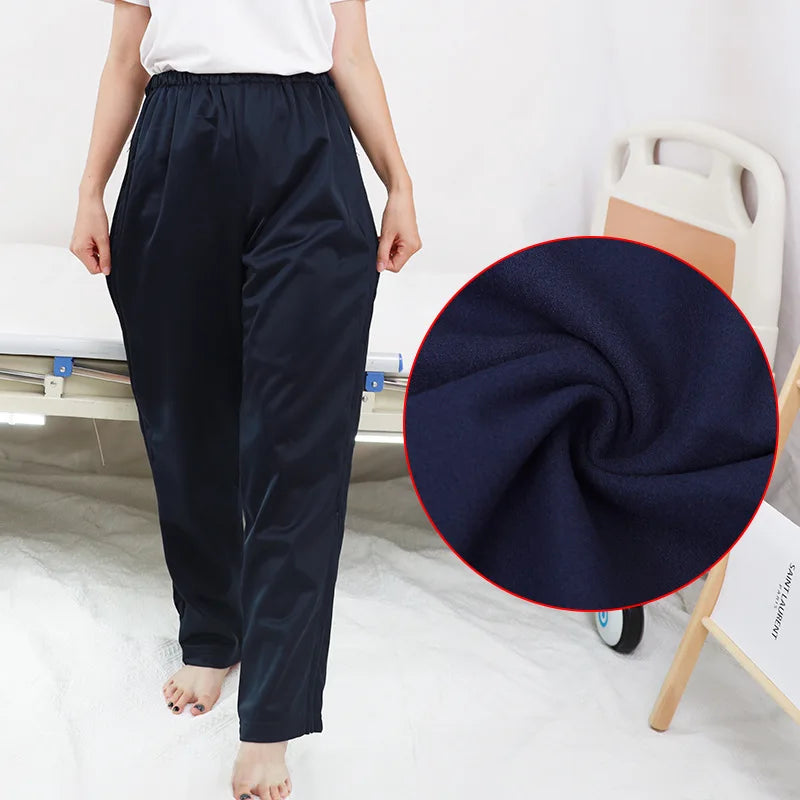 Elderly Care Pants with Side Zippers Easy To Wear and Take Off Ideal for Elderly People with Fractures Paralysis and Bed Rest