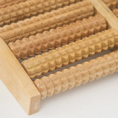 5 Row Wooden Foot Shiatsu Roller Foot Care Massager Massager Roller Heath Therapy Acupressure Relax Massage Pain Stress Relief