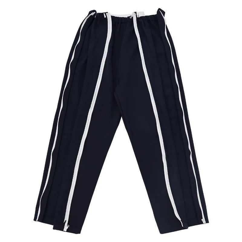 Elderly Care Pants with Side Zippers Easy To Wear and Take Off Ideal for Elderly People with Fractures Paralysis and Bed Rest
