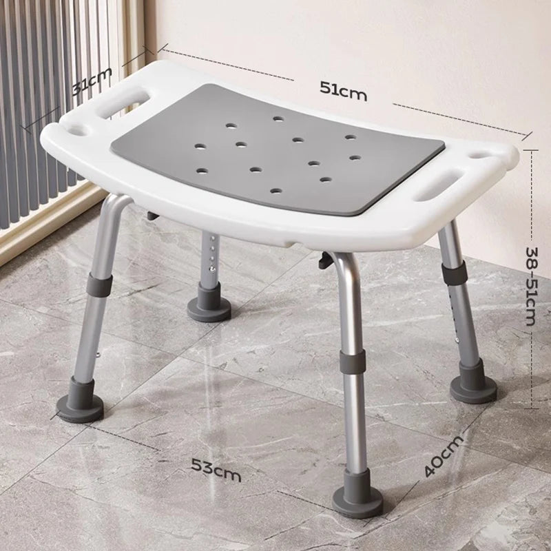 Telescopic Shower Stool Portable Elderly Medical Metal Disabled Bathroom Chair Small Space Saving Cabeceros Bathroom Furniture