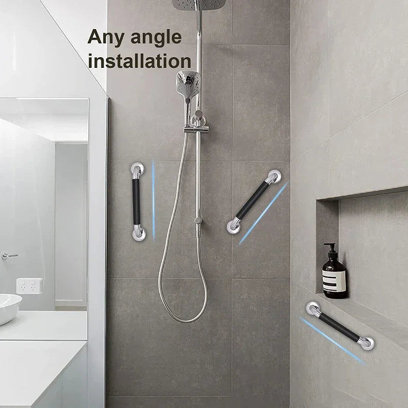 Stainless Steel Silicone Handrails for The Elderly Bathroom Handrails Barrier-free Elderly Bathroom Non-slip Toilet Handle Tools
