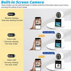 Video-Call WIFI Surveillance Camera 10MP Dual Lens Wireless 360 Security Wi-Fi Cameras 2-Way Audio&Video Smart Home Baby Monitor