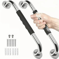 Stainless Steel Silicone Handrails for The Elderly Bathroom Handrails Barrier-free Elderly Bathroom Non-slip Toilet Handle Tools