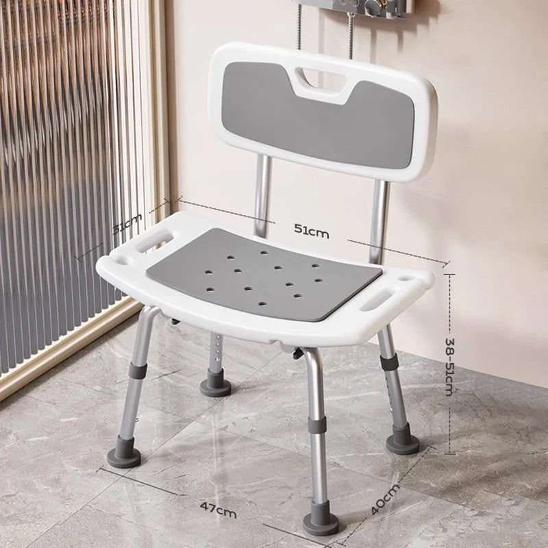 Telescopic Shower Stool Portable Elderly Medical Metal Disabled Bathroom Chair Small Space Saving Cabeceros Bathroom Furniture